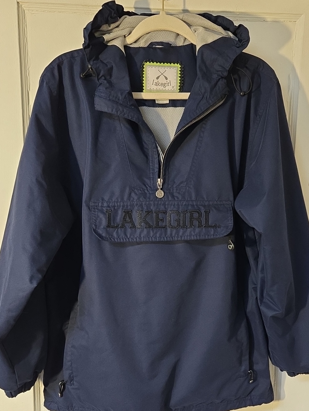 Lakegirl Navy Pullover Anorak Jacket Small